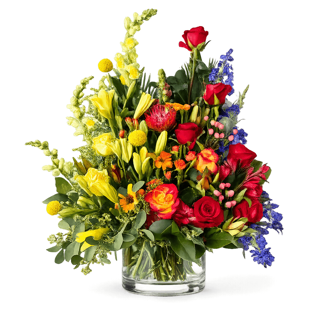 Vivid Fiesta — Everyday floral arrangement by Afuvai Floral Society